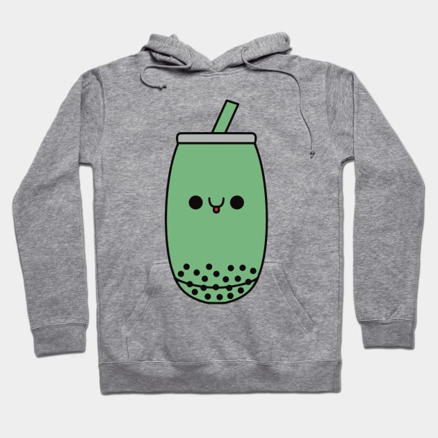 Cute Kawaii Honeydew Bubble Tea Hoodie by KawaiiByDice